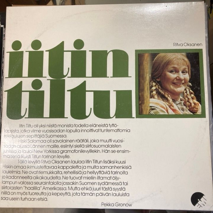 Ritva Oksanen - Iitin tiltu (FIN/1974) LP (VG-VG+/VG+) -folk-